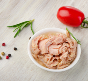Value added tuna in can